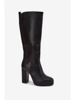 Kozačky na podpatku model 216794 Step in style Kozačky na podpatku model 216794 Step in style