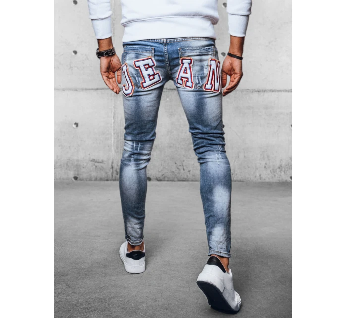 Pánské modré džínové kalhoty FashionStreet UX4081 Pánské modré džínové kalhoty FashionStreet UX4081