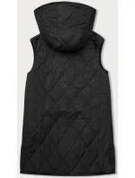 Černá dámská prošívaná vesta s ozdobnou páskou (16M9118-392) Černá dámská prošívaná vesta s ozdobnou páskou (16M9118-392)