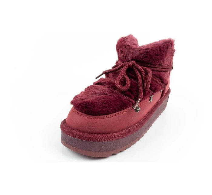 dámské sněhule zimní módní model 21420780 zateplené bordó dámské - D.Franklin