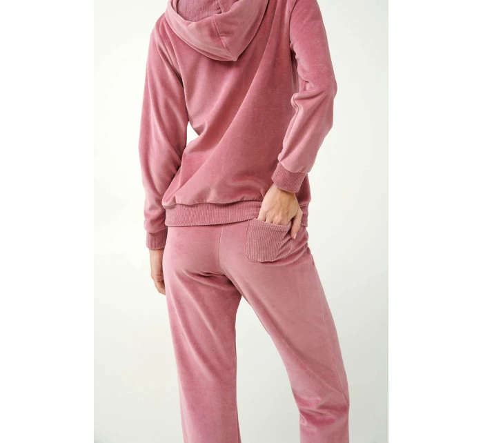 Vamp - Sametová tepláková souprava na zip s kapucí 21140 - Vamp