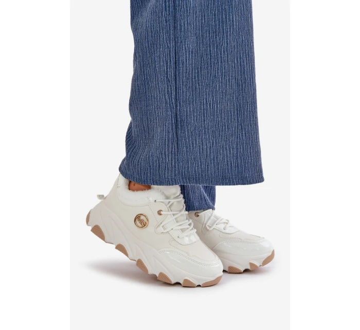 Dámské Sportovní Boty Na Šněrování Zateplené Na Platformě Bílé Verioras Dámské Sportovní Boty Na Šněrování Zateplené Na Platformě Bílé Verioras