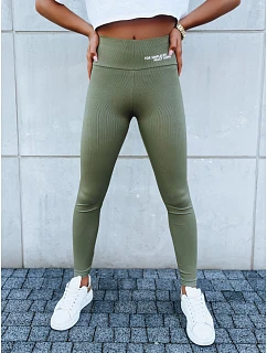 Dámské sportovní legíny SIMPLE khaki model 22103957 - FashionStreet