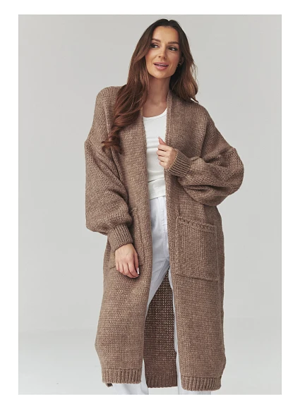 Svetr na zapínání  model 226869 Makadamia