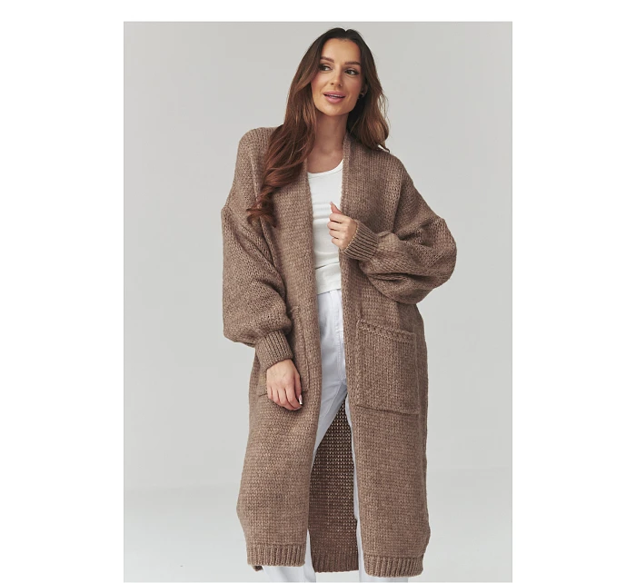 Svetr na zapínání  model 226869 Makadamia