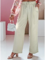 Dámské kalhoty se širokými nohavicemi MILLIVIO khaki FashionStreet UY2661
