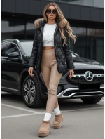Dámská zimní bunda s kožešinou černá FashionStreet TY5514