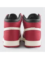 Červeno-bílé dámské tenisky sneakers nad kotníky (XA069)