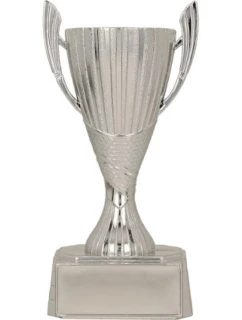 Stříbrný plastový kelímek SILA