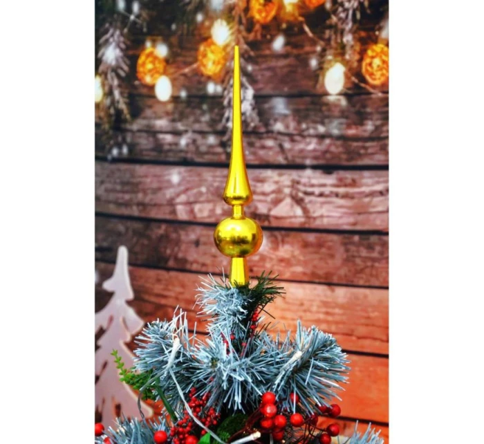 VÝŠKA VRCHOLU VÁNOČNÍHO STROMKU 25 CM ZLATÁ