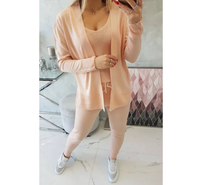 Sada svetrů 3-dílná pudrově růžová