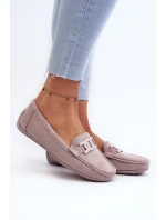 Dámské semišové mokasíny fialové model 21659362 - Boto