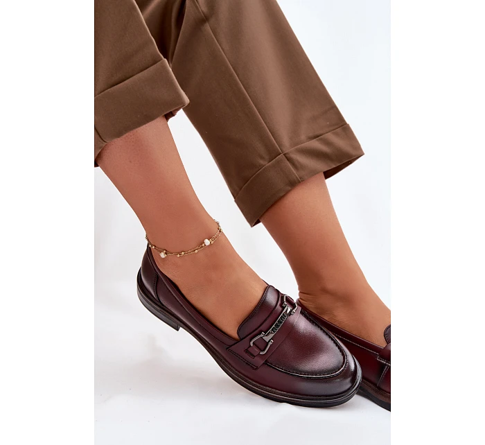 Kožené dámské mokasyny Vinceza 39983 bordó Kožené dámské mokasyny Vinceza 39983 bordó