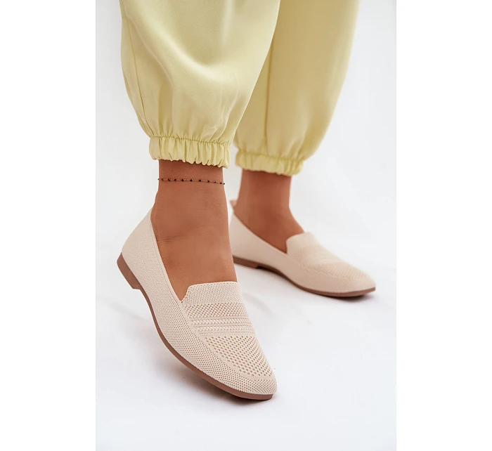 Dámské látkové mokasíny světle béžové Dorielle