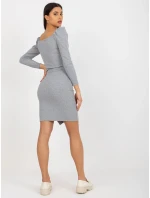 Dámské šaty EM SK 20 model 18044082 šedá - FPrice Dámské šaty EM SK 20 model 18044082 šedá - FPrice