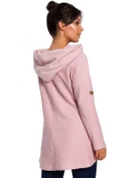 B131 Svetr s vysokým límcem - pudrový