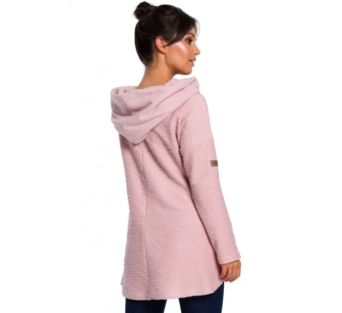 B131 Svetr s vysokým límcem - pudrový