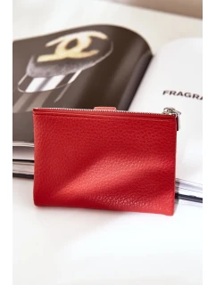 Eko Kožená Dámská Peněženka Červená Bronica