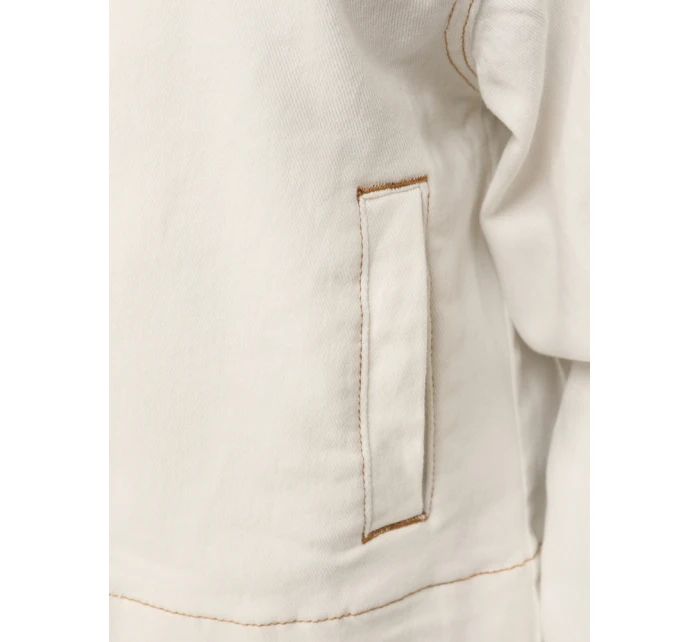 Dámská džínová bunda bílá FashionStreet TY5599 Dámská džínová bunda bílá FashionStreet TY5599