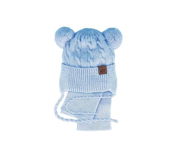 Chlapecký komplet model 20491523 Čepice a šála - AJS Chlapecký komplet model 20491523 Čepice a šála - AJS