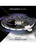 MAGNETICKÝ HULA HOP SET ČERNÝ HHM15 S POČÍTADLEM HMS + ZEŠTÍHLUJÍCÍ PÁS BR163 ČERVENÝ