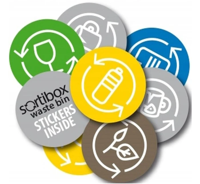 Odpadkový koš 20 l SORTIBOX SET4 PACKY ŠEDÉHO KAMENE dětské