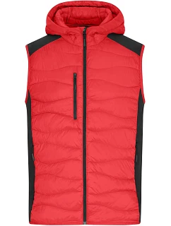 JN Pánská strečová fleecová vesta 02. red/black model 22414931 - Daiber