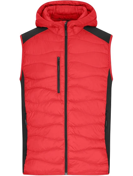 Daiber JN 1328 Pánská strečová fleecová vesta 02.1328 red/black Daiber JN 1328 Pánská strečová fleecová vesta 02.1328 red/black