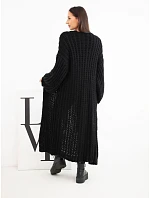Dámský dlouhý model 22353173 kardigan bez zapínání se širokým rukávem černý - K-Fashion Dámský dlouhý model 22353173 kardigan bez zapínání se širokým rukávem černý - K-Fashion