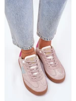 Semišové Sportovní Boty Sneakers Dámské D.Franklin DFSH387005 Špinavě Růžové