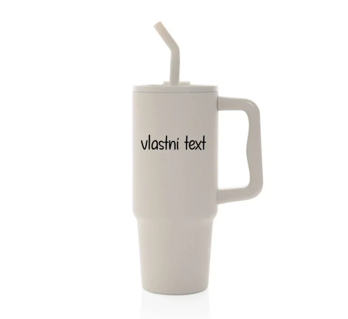 Vlastní text na termosku s barevným víčkem