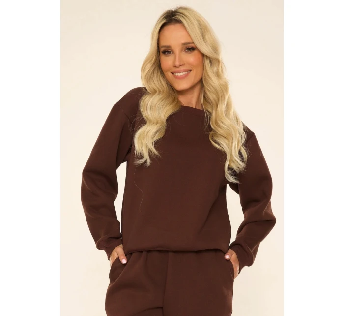 Dámská tepláková souprava 812 Indigo Tmavě hnědá čokoláda - De Lafense