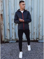 Pánská přechodná prošívaná bunda s kapucí tmavě modrá FashionStreet TX4861 Pánská přechodná prošívaná bunda s kapucí tmavě modrá FashionStreet TX4861