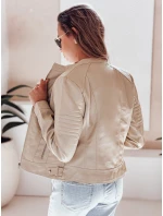 Dámská kožená bunda beige Dstreet model 21991902 - FashionStreet