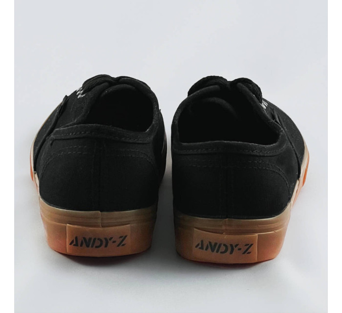 Černé tenisky s kontrastní podrážkou (AW0212-01)