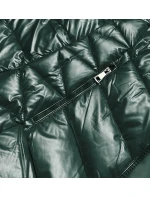 KRÓTKA KURTKA DAMSKA Z FUTERKIEM ZIELONA model 21244622 - YES!PINK