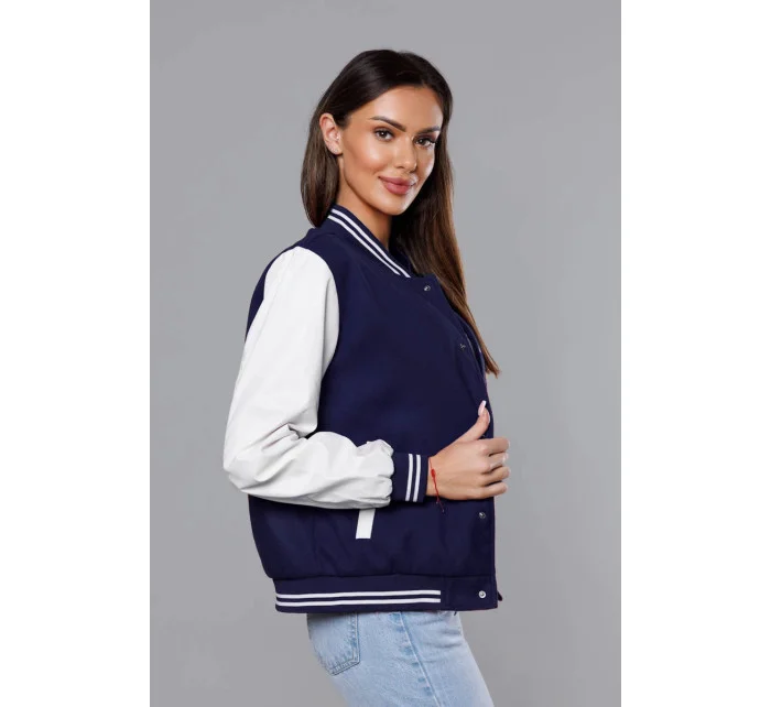 Tmavě modrá dámská baseballová bunda (16M9069-215)