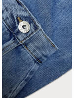 Světle modrá dámská džínová bunda s protrženími (GD8727-K)