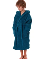 Dětský župan Athena s kapucí 3116 petrolejová - Vestis