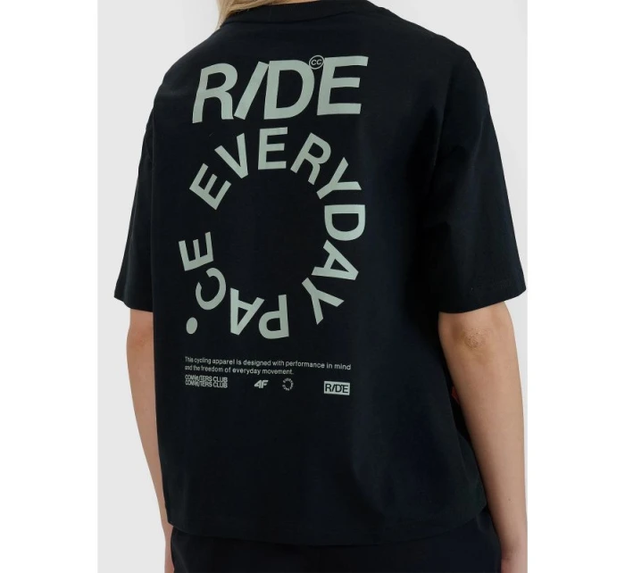 Dámské tričko oversize s potiskem 4F 4FWSS25TTSHF1993-20S Dámské tričko oversize s potiskem 4F 4FWSS25TTSHF1993-20S