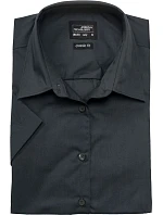 JN Popelínová business halenka s krátkým rukávem 02.0 carbon model 22487583 - Daiber JN Popelínová business halenka s krátkým rukávem 02.0 carbon model 22487583 - Daiber