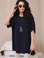 Oversized halenka s přívěskem námořnická modř