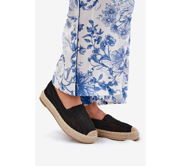 Dámské Espadrilky Na Platformě model 21691926 Černé - VINCEZA