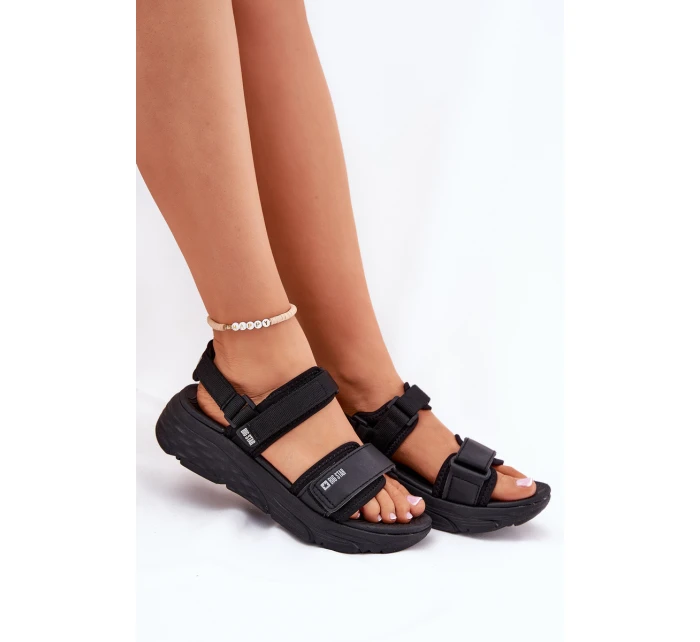 Sportovní Sandály Dámské Na Platformě Big Star model 21693778 Černé - Big Star Shoes Sportovní Sandály Dámské Na Platformě Big Star model 21693778 Černé - Big Star Shoes