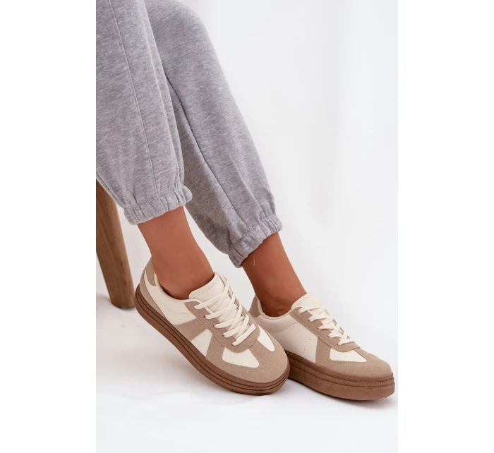 Dámské tenisky na platformě tmavě béžové Dovina