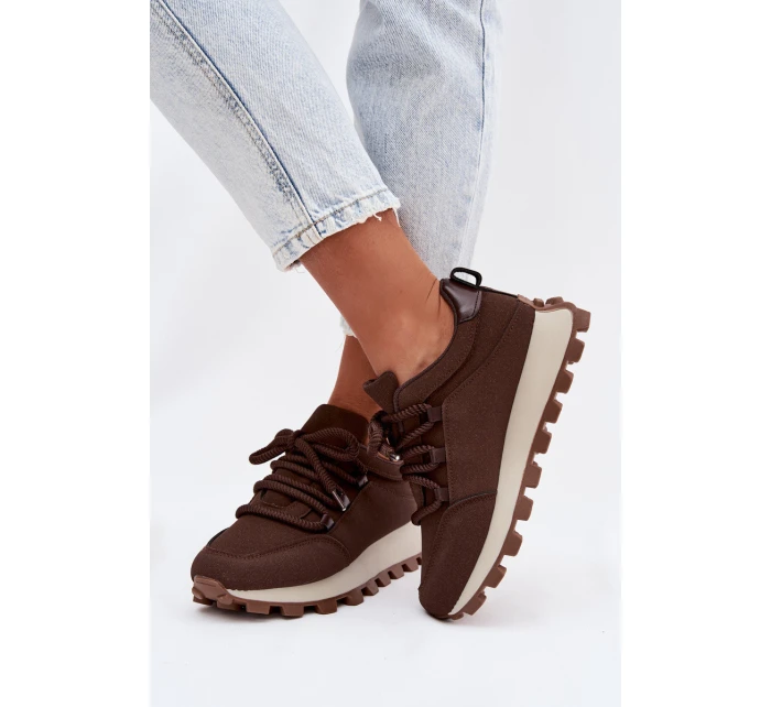 Sportovní tenisky na platformě Čokoládové Riadella