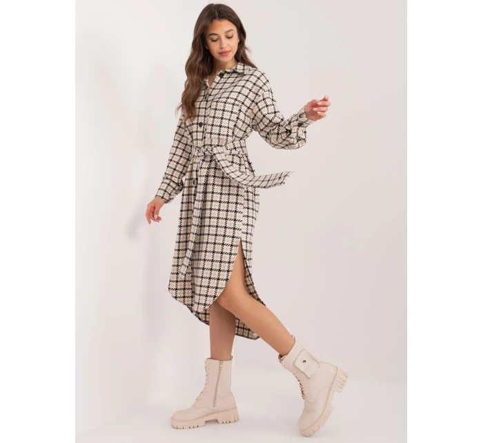 LK SK 509521 šaty.48 černá a béžová