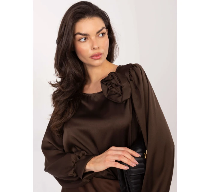 Bluzka MI BZ model 21795561 ciemny brązowy - FPrice Bluzka MI BZ model 21795561 ciemny brązowy - FPrice