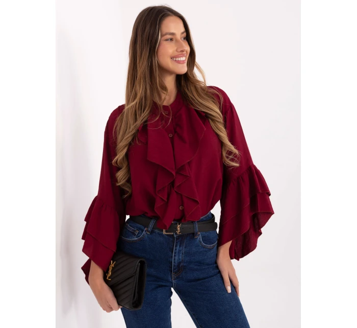 Koszula MI KS model 21717744 bordowy - FPrice