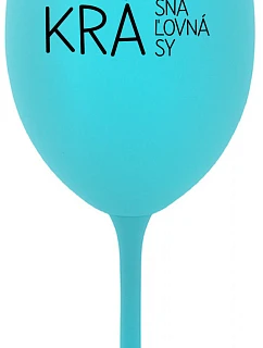 KRÁSNA model 22163999 KRÁSY tyrkysový pohár na víno 350 ml - Giftela